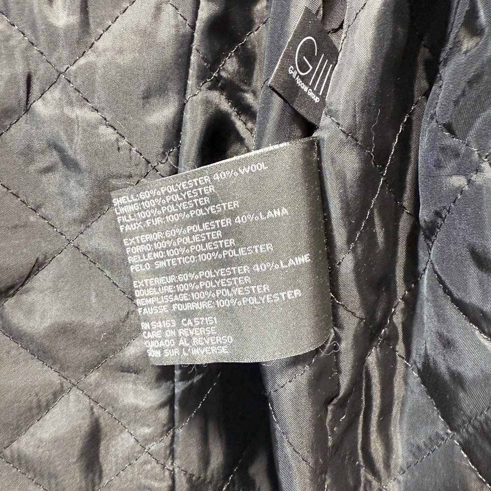 Kenneth Cole New York Women's S Wool Coat Gray Full Zip - Picture 12 of 13